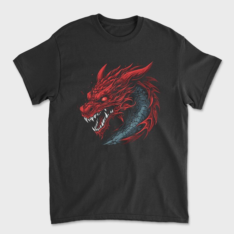 Red Dragon, Unisex Men's T-Shirt