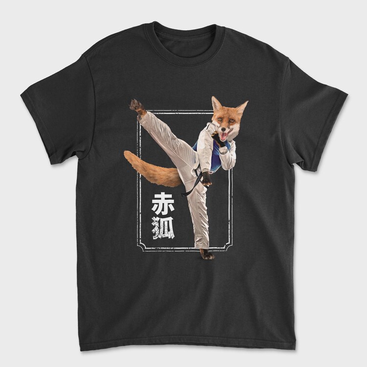Red Fox Kick, Unisex Men's T-Shirt