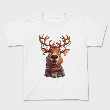 Детска Тениска, Reindeer Christmas Funny