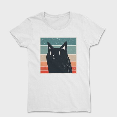 Retro Black Cat, Women's T-Shirt