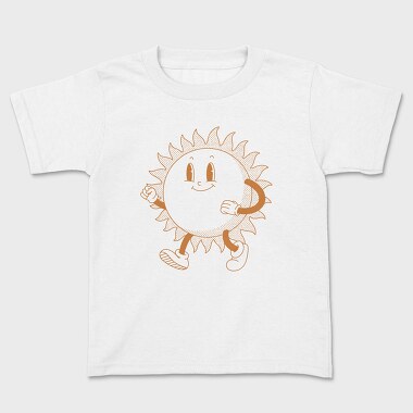 Retro Cartoon Sun, Kids' T-Shirt
