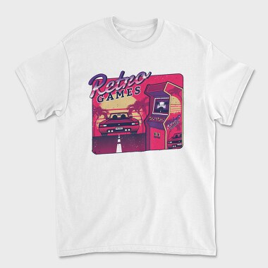 Retro Games Car, Unisex Men's T-Shirt