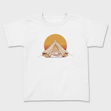 Retro Glamping, Kids' T-Shirt