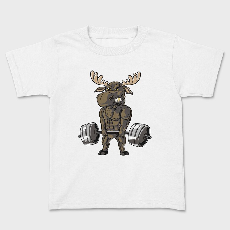 Moose Lifting, Kids' T-Shirt