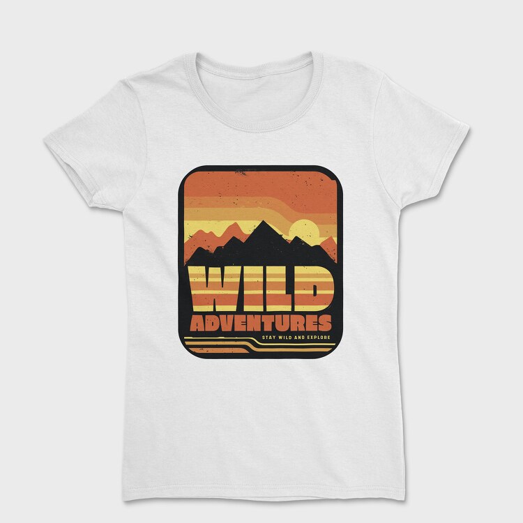 Retro Sunset Wild Adventures, Women's T-Shirt