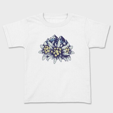 Edelweiss Flower Mountains, Kids' T-Shirt