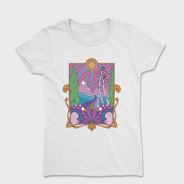 Retro Trippy Landscape, Women's T-Shirt