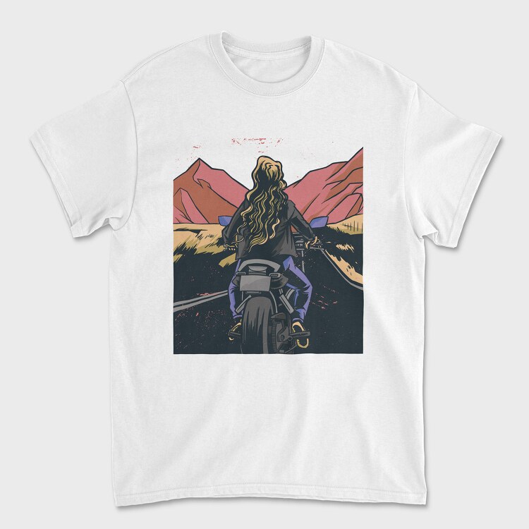 Motorbike Landscape, Унисекс Мъжка Тениска