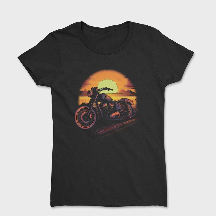 Motorcycle Sunset, Дамска Тениска