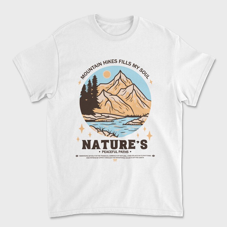Mountain Hikes Fills My Soul, Unisex Men's T-Shirt
