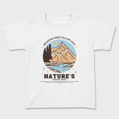 Mountain Hikes Fills My Soul, Kids' T-Shirt