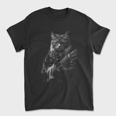 Rocker Cat, Unisex Men's T-Shirt