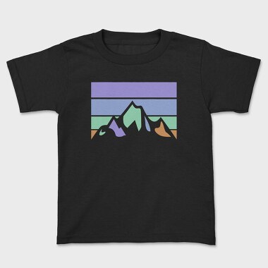 Mountain Retro Sunset, Kids' T-Shirt