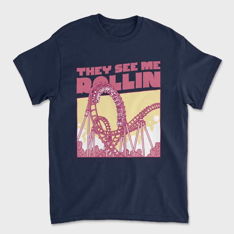 Rollercoaster, Unisex Men's T-Shirt