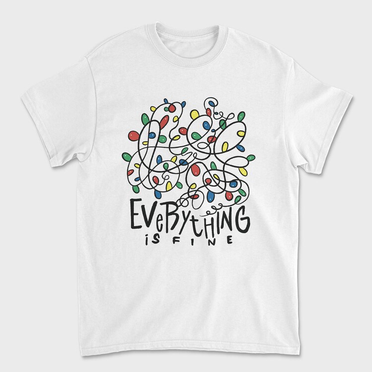 Everything Is Fine Christmas, Unisex Men's T-Shirt