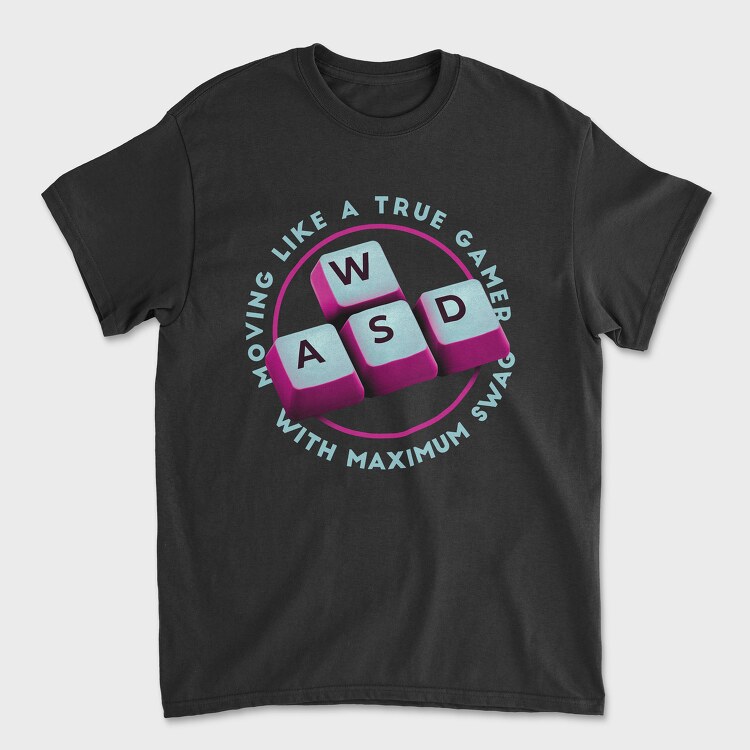 Moving Live a True Gamer, Unisex Men's T-Shirt