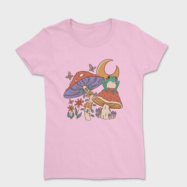 Mushroom Frog Moon, Women's T-Shirt