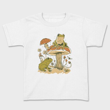 Mushrooms Frogs Nature, Детска Тениска