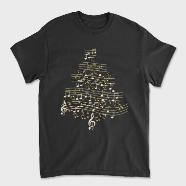 Music Christmas Tree, Unisex Men's T-Shirt