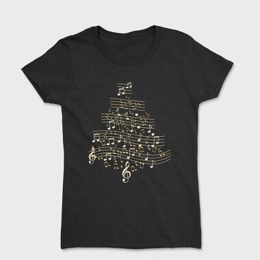 Music Christmas Tree, Women's T-Shirt