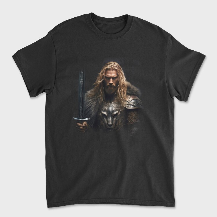 Fantasy Knight Lion, Унисекс Мъжка Тениска