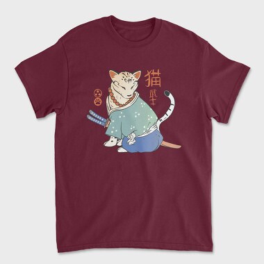 Samurai Cat Traditional, Unisex Men's T-Shirt