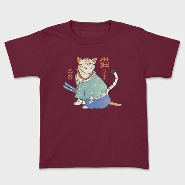 Samurai Cat Traditional, Kids' T-Shirt