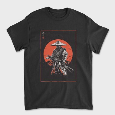 Unisex Men's T-Shirt, Samurai Red Sun