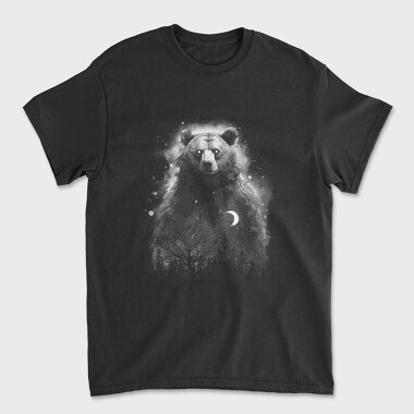 Unisex Men's T-Shirt, Mystic Bear Monochrome