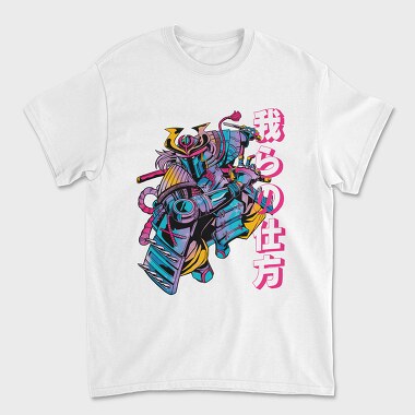 Unisex Men's T-Shirt, Samurai Sci Fi Warrior