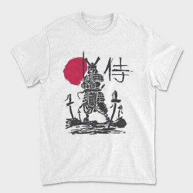 Samurai Silhouette Sun, Unisex Men's T-Shirt
