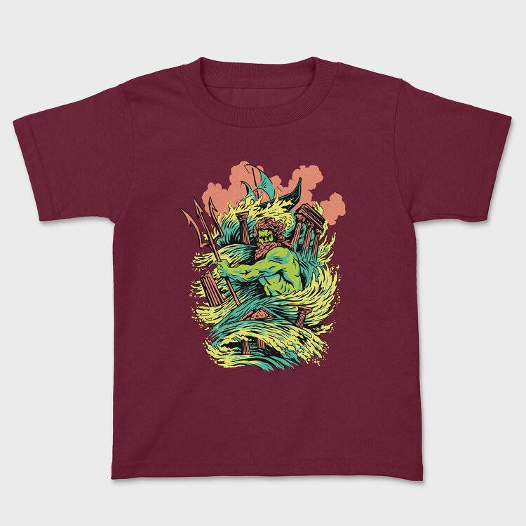 Mythology Poseidon, Kids' T-Shirt