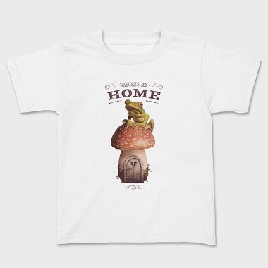 Nature Is My Home Frog, Kids' T-Shirt