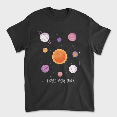 Unisex Men's T-Shirt, Need More Space Solar System