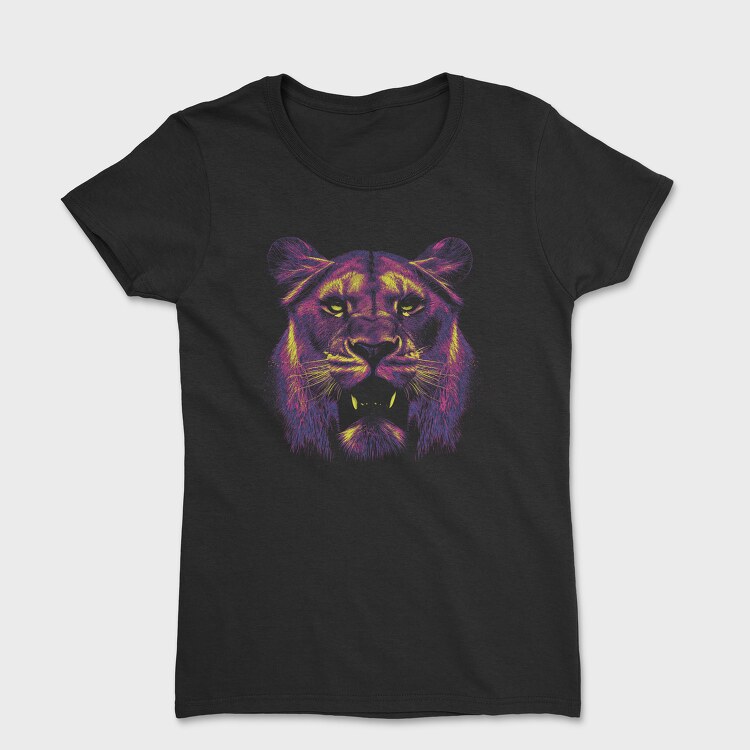 Neon Lion, Women's T-Shirt