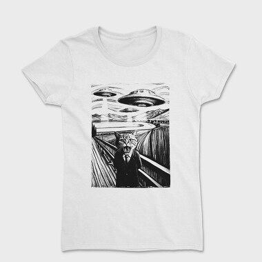 Scared Cat Ufo, Women's T-Shirt