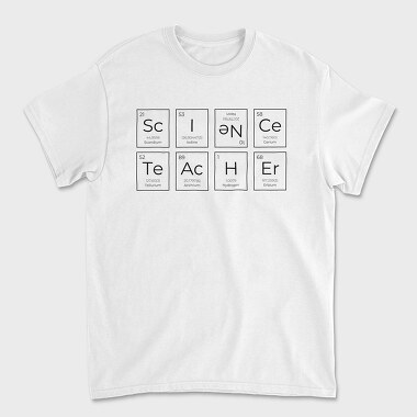 Unisex Men's T-Shirt, Science Teacher Elements