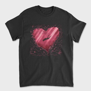 Scuba Heart, Unisex Men's T-Shirt