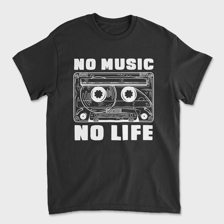 No Music No Life, Unisex Men's T-Shirt