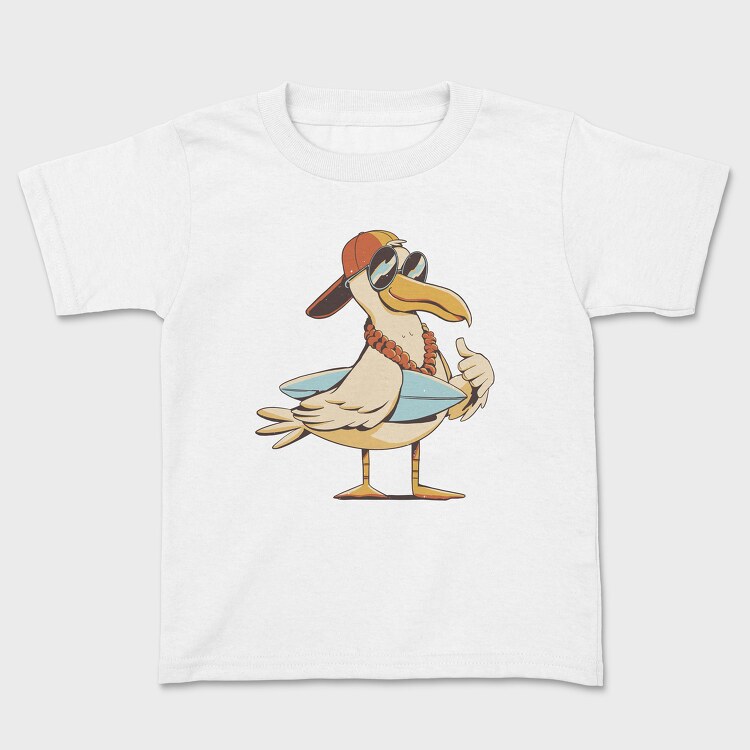 Seagull Summer Surf, Kids' T-Shirt