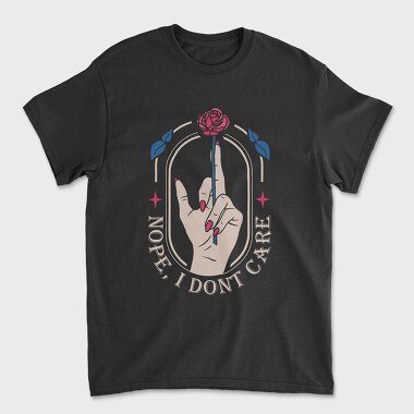Nope I Dont Care, Unisex Men's T-Shirt