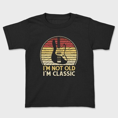 Kids' T-Shirt, Not Old Classic Retro Guitar