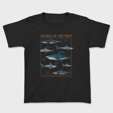 Sharks of the Deep, Kids' T-Shirt