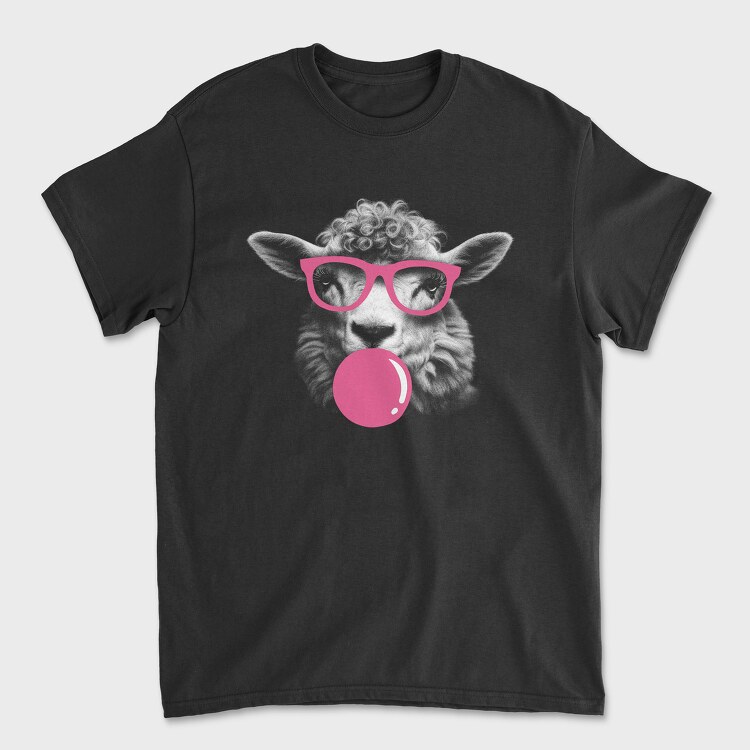 Sheep Monochrome Bubblegum, Unisex Men's T-Shirt