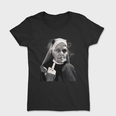 Nun Middle Finger, Women's T-Shirt