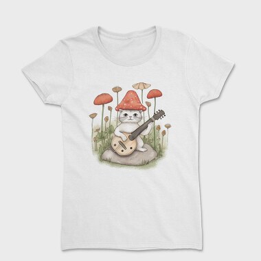 Shroom Hat Cat, Women's T-Shirt