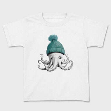 Octopus Winter Hat, Kids' T-Shirt