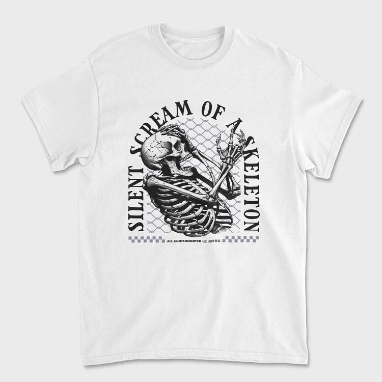 Silent Scream of a Skeleton, Unisex Men's T-Shirt
