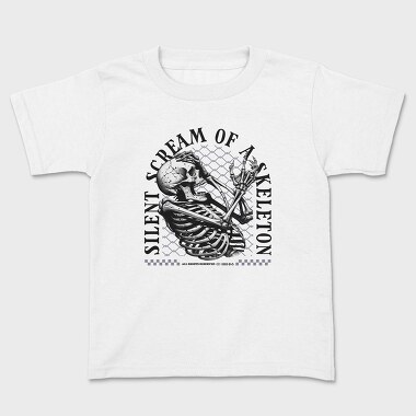 Silent Scream of a Skeleton, Kids' T-Shirt