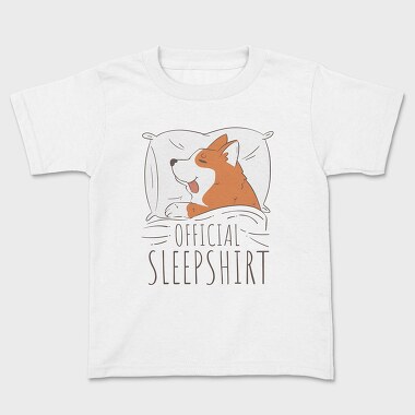 Official Sleep Shirt Corgi, Kids' T-Shirt